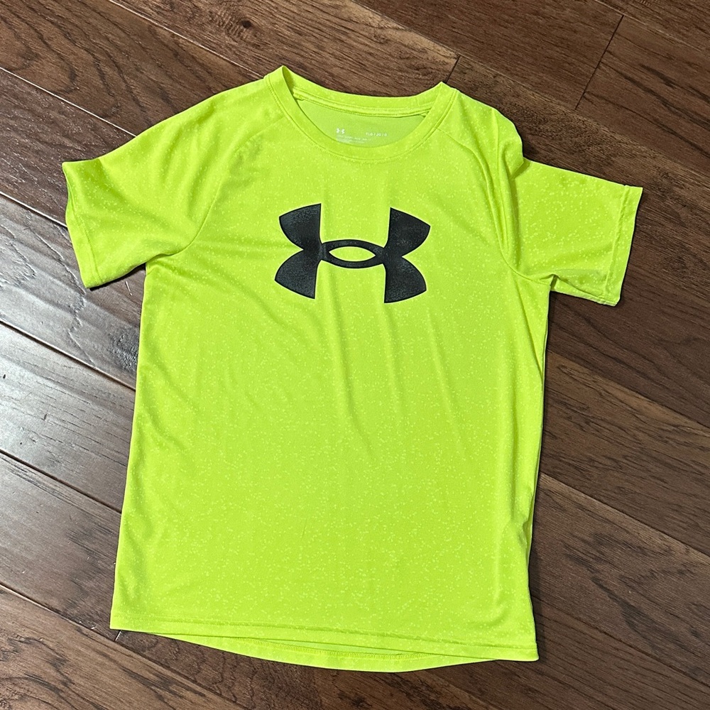 Under Armour Bright Lime Tee with Black Logo